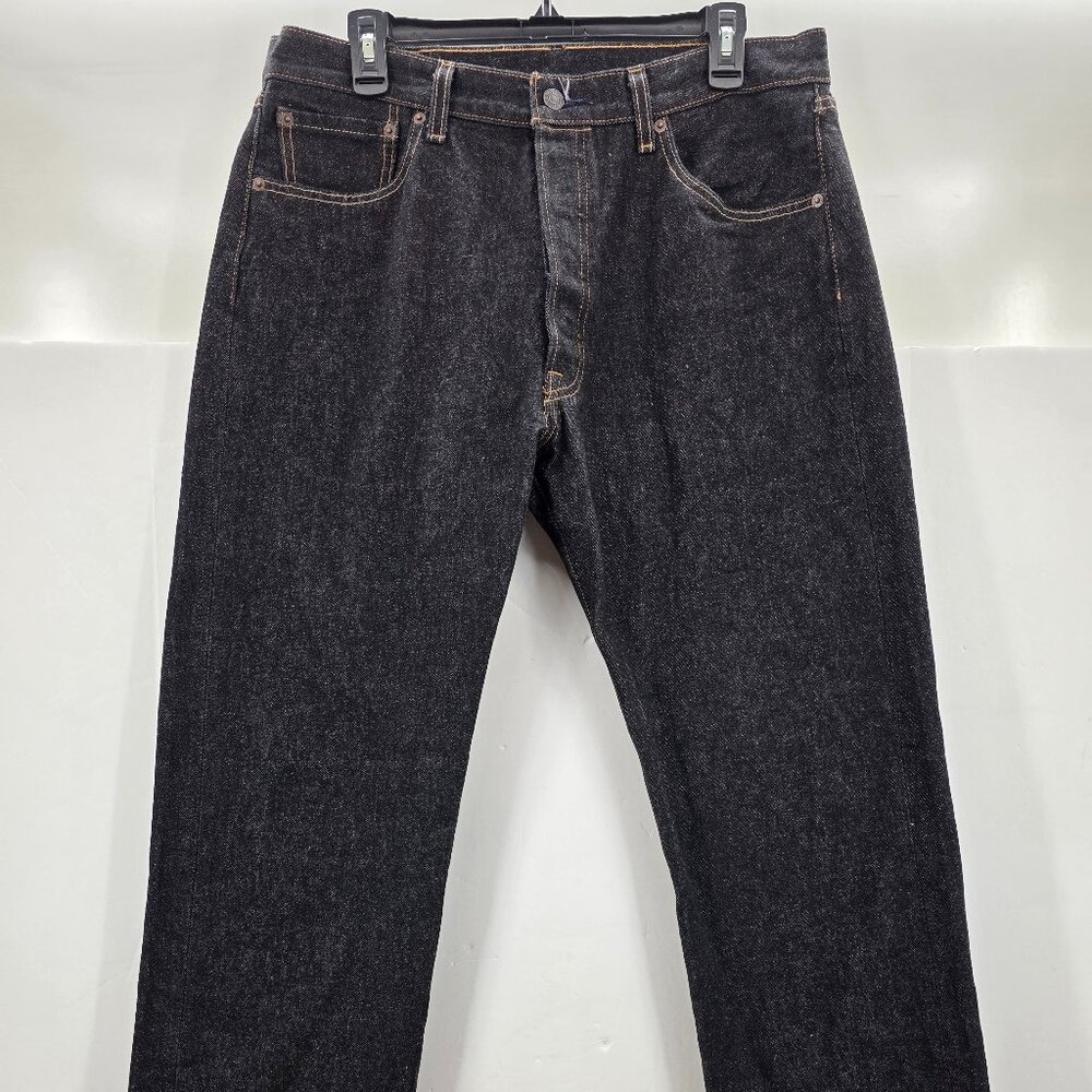 Levi's Men's 501 Original Fit Jean Dark Black  Button Fly 34 x 32